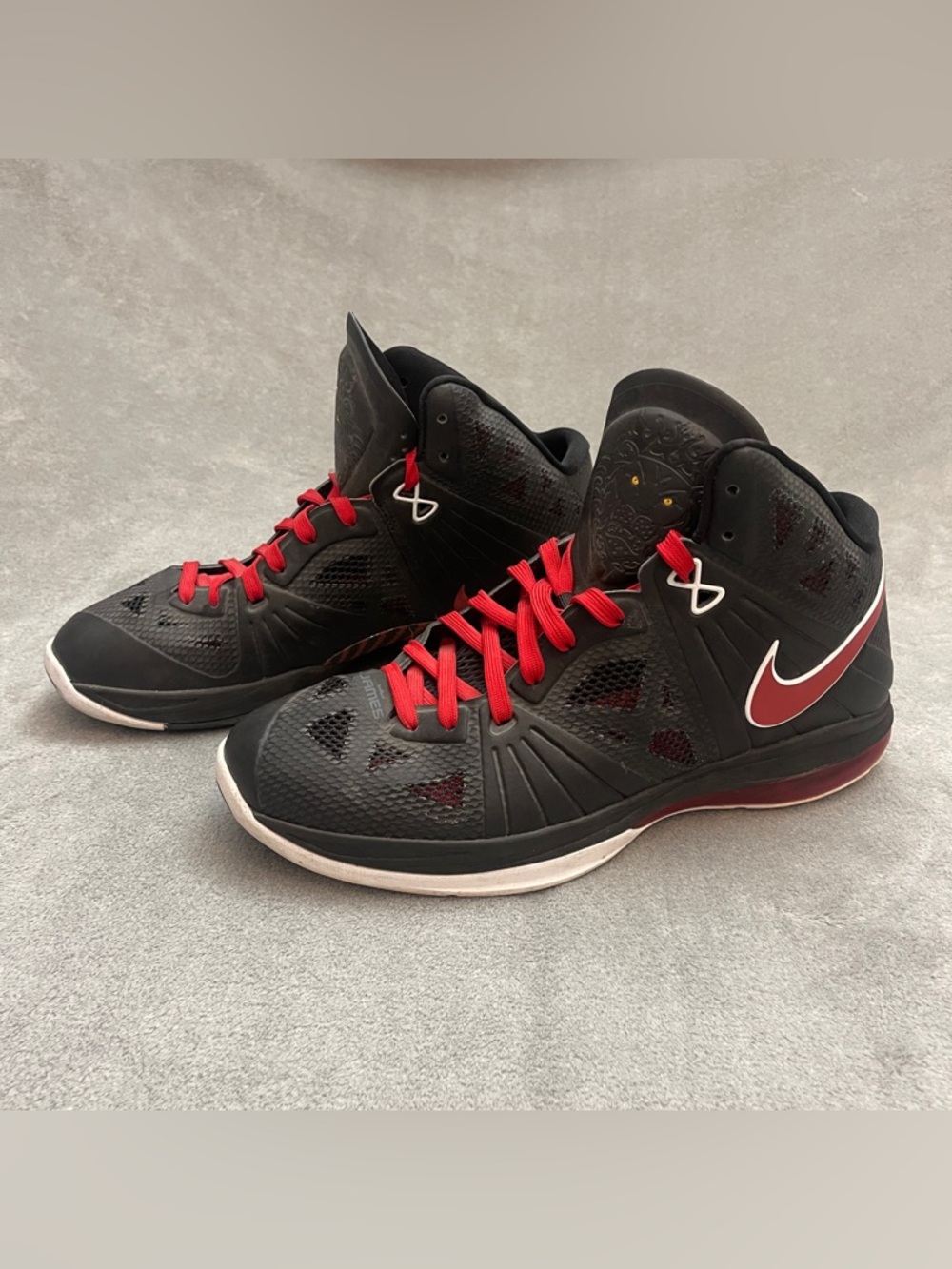 Nike Air Max LeBron 8 P.S. Mens 11.5 Black And Red